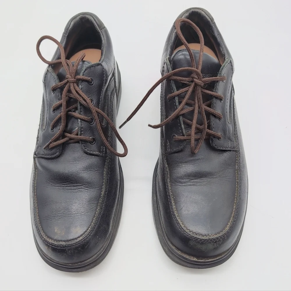 Red Wing Shoes Sz  10.5 B Safety Black Leather Lace-Up Derby Oxfords 8636